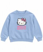 Sweat Fille Hello Kitty Bleu Ciel