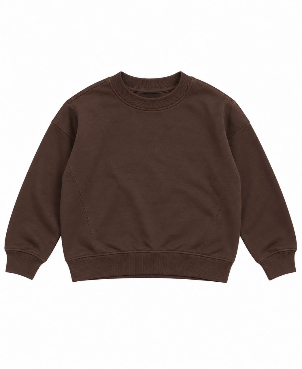 IMAGE 2026-10-15 17:35:26 Sweat Fille Uni Bleu Ciel, Écru et Marron - Image 1