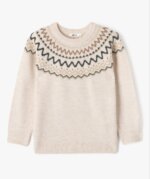 Pull Garçon en Maille Jacquard Beige – GÉMO - Image 2