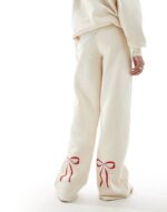 Ensemble Fille Sweat et Pantalon Large – Motif Nœuds - Image 5