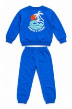 Ensemble de Survêtement Garçon Bleu Royal – Sweat et Jogging - Image 3