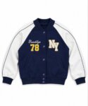 Veste Teddy Garçon Bleu Marine et Blanc – Style Brooklyn